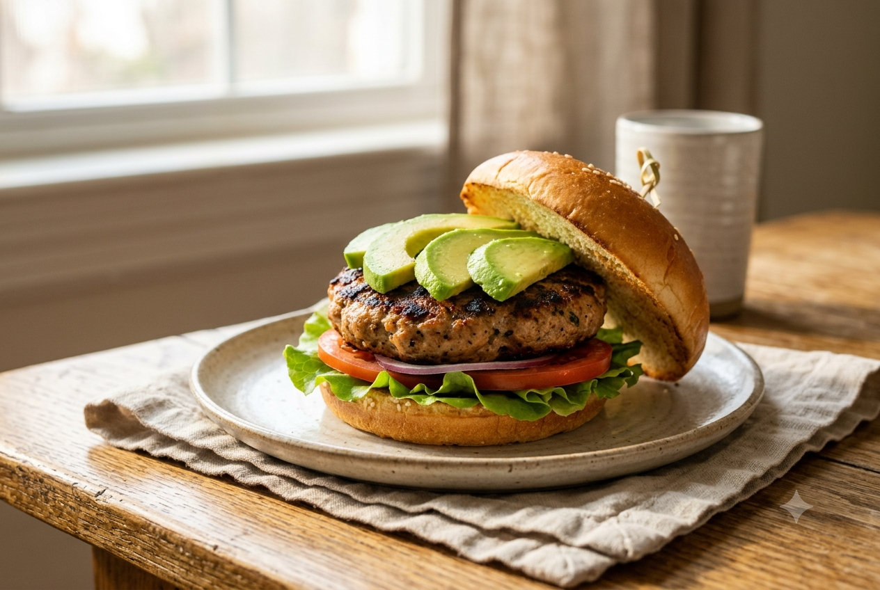 Turkey Burgers with Avocado